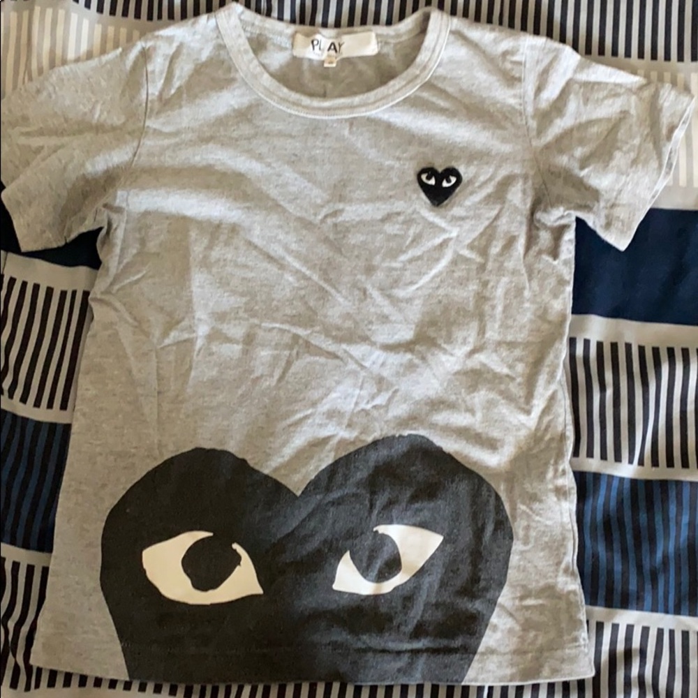 CDG grey and black t shirt